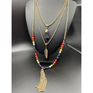 Rainbow Layered Necklace